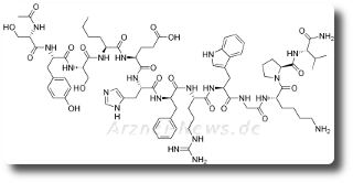 Chemische Strukturformel: Afamelanotid