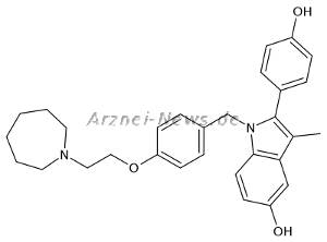 Chemische Strukturformel von Bazedoxifen